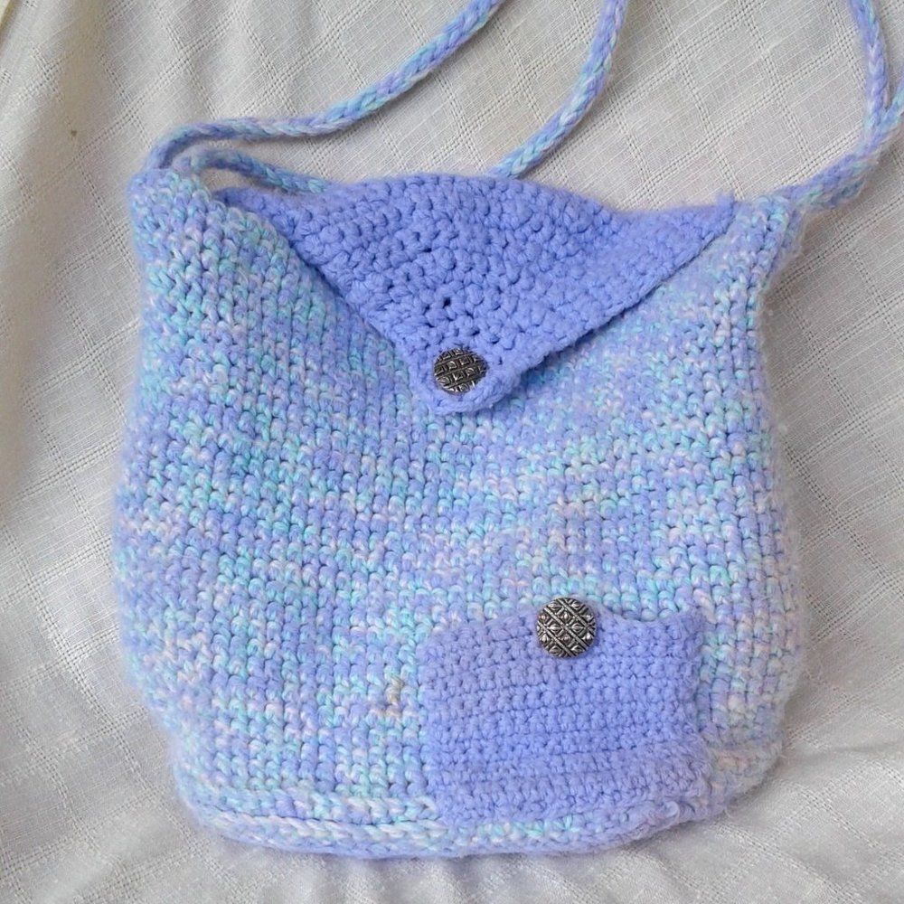 LARGE CROCHET HANDCRAFTED, SHOULDER BAG WITH SO MANY POCKETS AND DIVISIONS